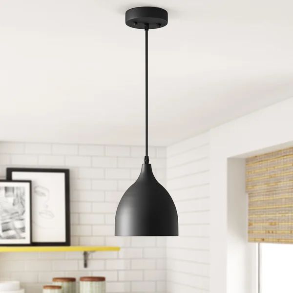 Black and Orange Metal Hanging Light – Modern Ceiling Lamp