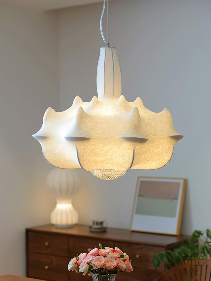 Silk White Pendant Light β Timeless Elegance for Any Space 60 C.M