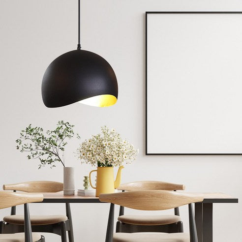 Nordic Minimalist Pendant Light – Eggshell Aluminum Hanging Lamp 30 C.M