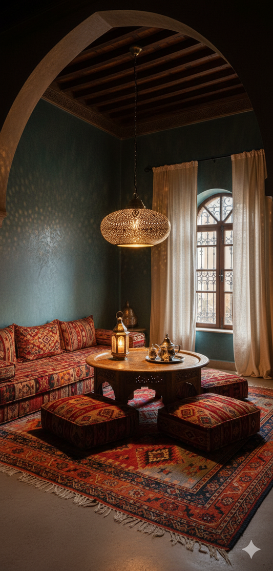 Handmade Moroccan Brass Pendant Light | Perforated Dome Chandelier 50 C.M