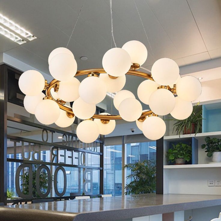 Golden 25‑Light Round Chandelier – Luxe Glass Globe Ceiling Fixture