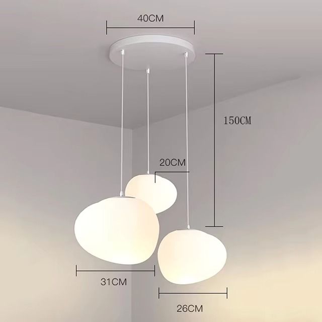Irregular White Glass Cloud Pendant Light β Modern Nordic Hanging Lamp