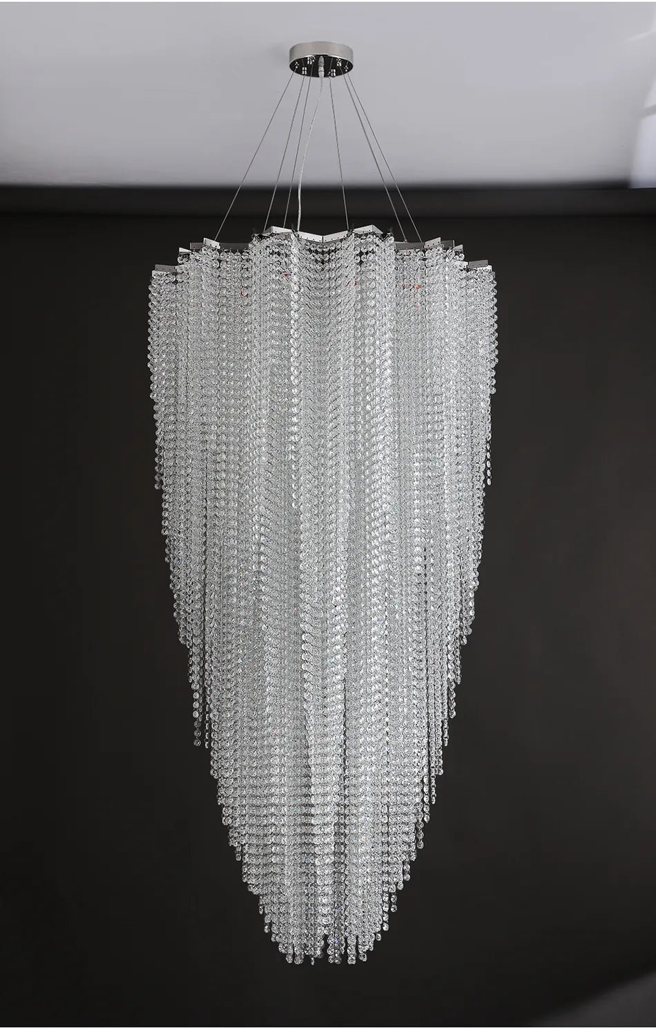 Luxury Postmodern Crystal Chandelier – Adjustable LED Duplex Living Room & Villa Lighting 150×80 C.M