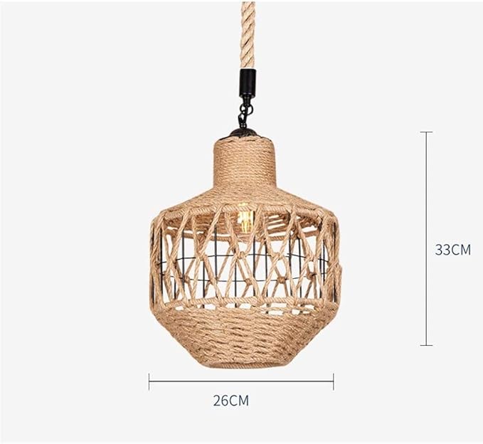 Industrial Hemp Rope LED Chandelier – Fusion of Retro & Modern Design