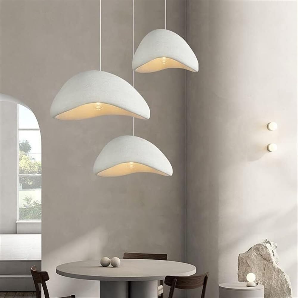 Wabi-Sabi Style Resin Pendant Light β Adjustable Vintage Hanging Lamp