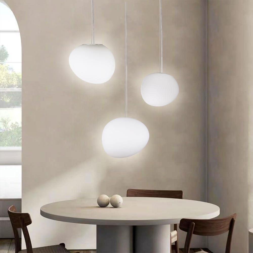 Irregular White Glass Cloud Pendant Light β Modern Nordic Hanging Lamp