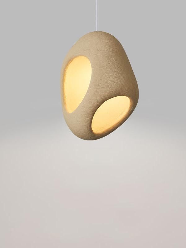 Wabi-Sabi Grey Hanging Lamp – Modern Pendant Light for Home Decor