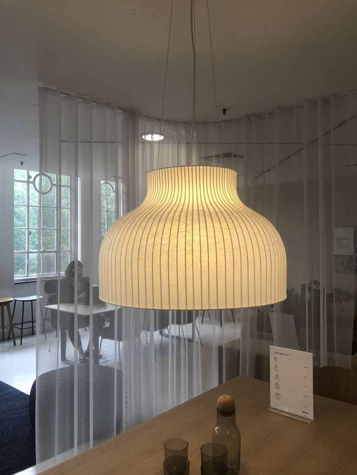 Nordic Ribbed Fabric Pendant Light – Minimalist Elegance for Modern Homes 60 C.M