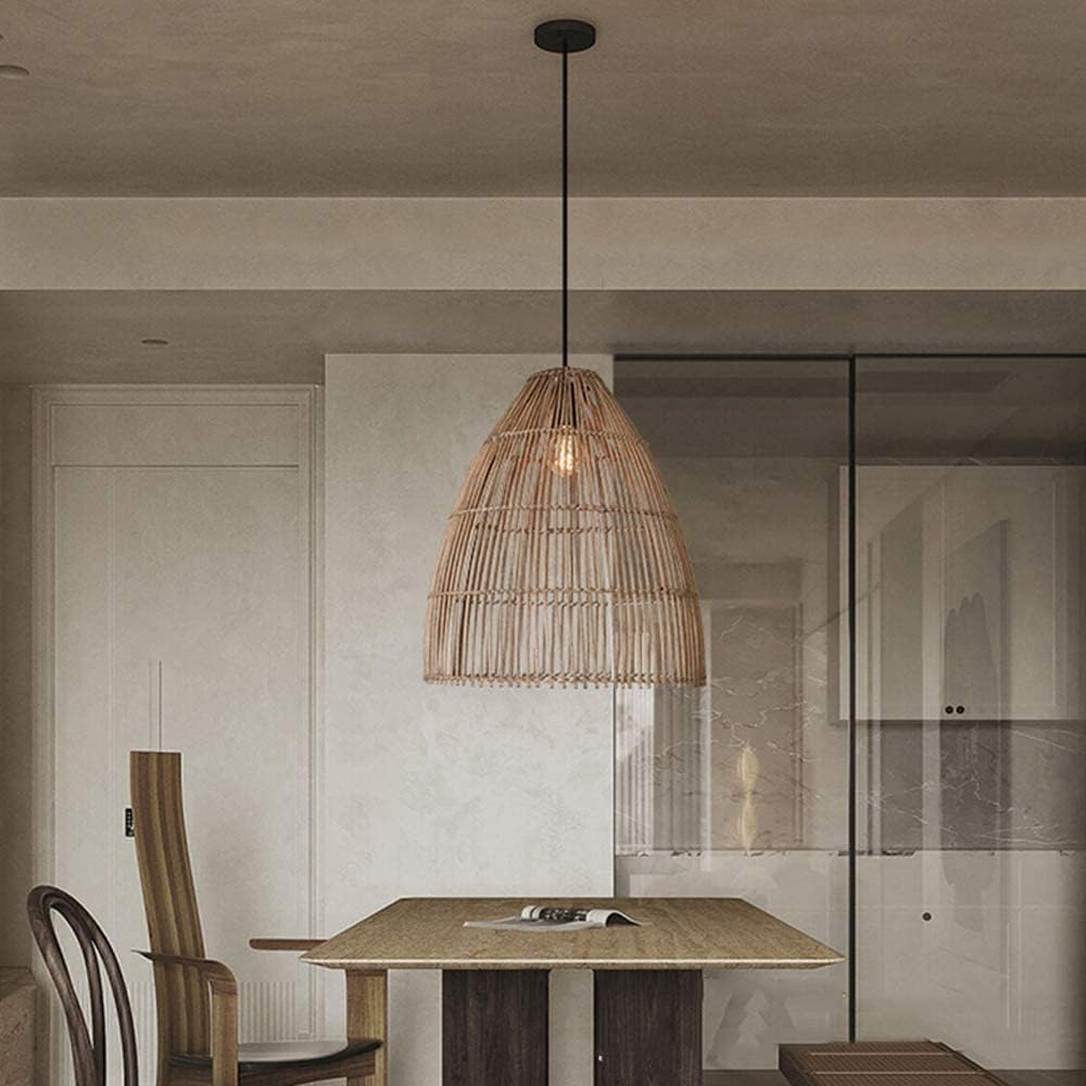 Handwoven Rattan Pendant Light β Natural Wicker Hanging Lamp for Warm & Elegant Interiors