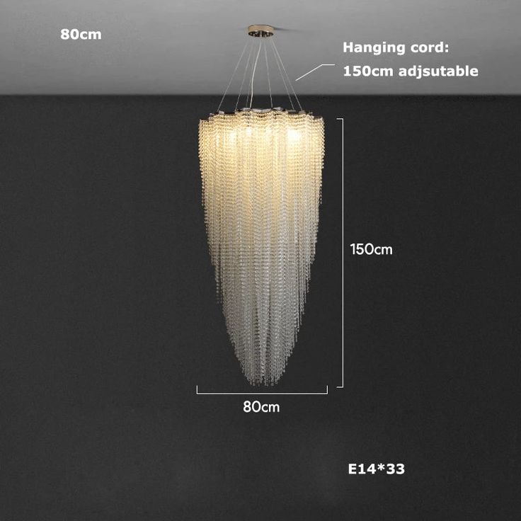 Luxury Postmodern Crystal Chandelier – Adjustable LED Duplex Living Room & Villa Lighting 150×80 C.M