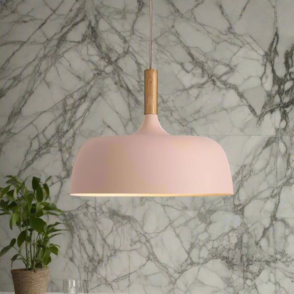 Elegant Macaron Metal Pendant Light – Modern Semi-Circular Farmhouse Chandelier 50 C.M