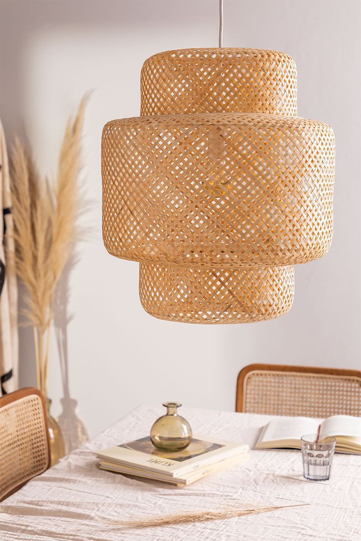 Bamboo Lantern Hanging Light β Handwoven Retro Rattan Chandelier