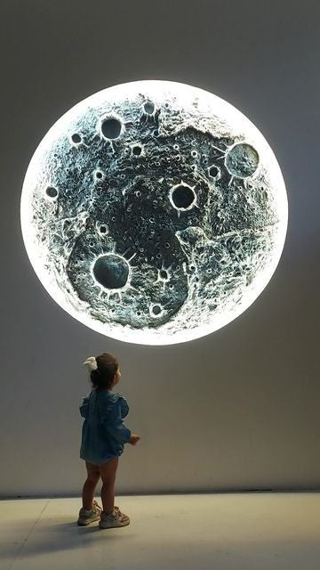 3D Moonlight Wall Mural β LED Lighted Wooden Art for Dreamy Home Decor