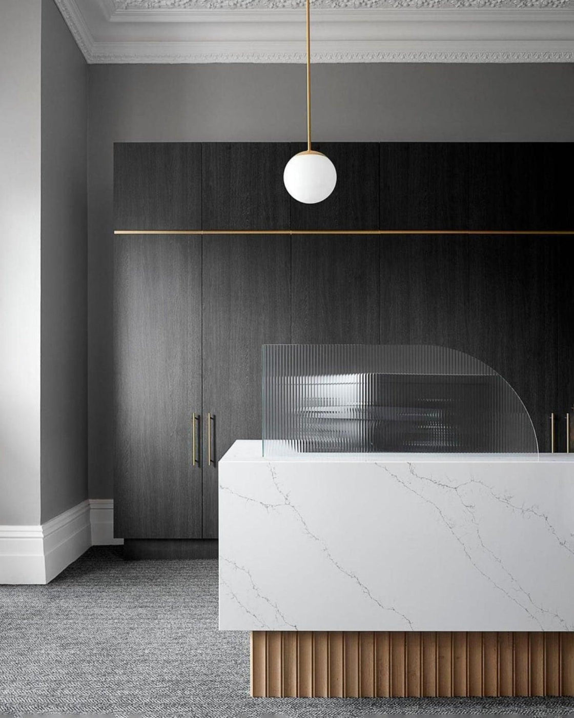 Architectural Pendant Light 250 β Polished Brass