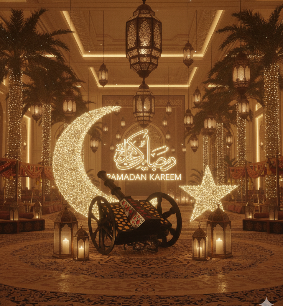 Modern Ramadan Cannon Decor | Unique Ramadan Kareem Ornaments