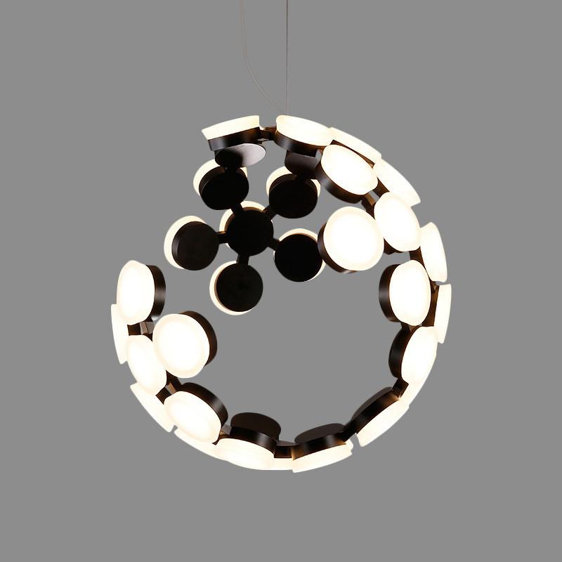 Lunar Ring LED Chandelier – Abstract Floating Light 80 C.M