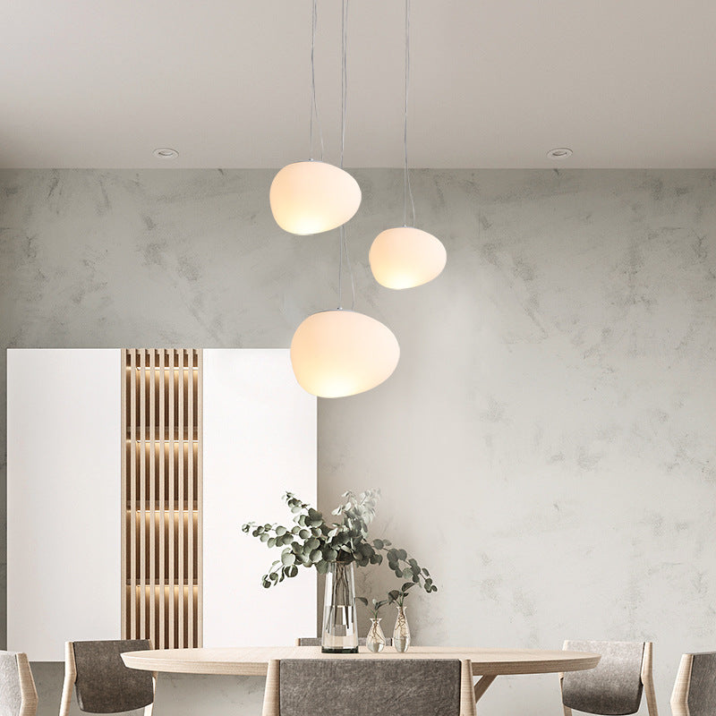 Irregular White Glass Cloud Pendant Light β Modern Nordic Hanging Lamp