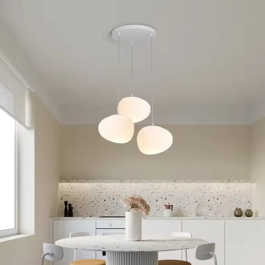 Irregular White Glass Cloud Pendant Light β Modern Nordic Hanging Lamp