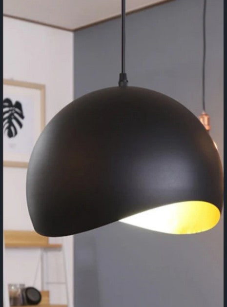 Nordic Minimalist Pendant Light – Eggshell Aluminum Hanging Lamp 30 C.M