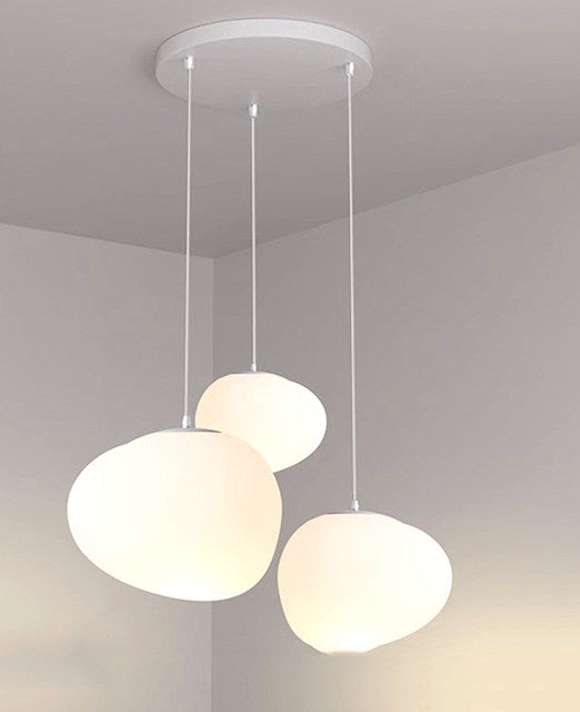 Irregular White Glass Cloud Pendant Light β Modern Nordic Hanging Lamp