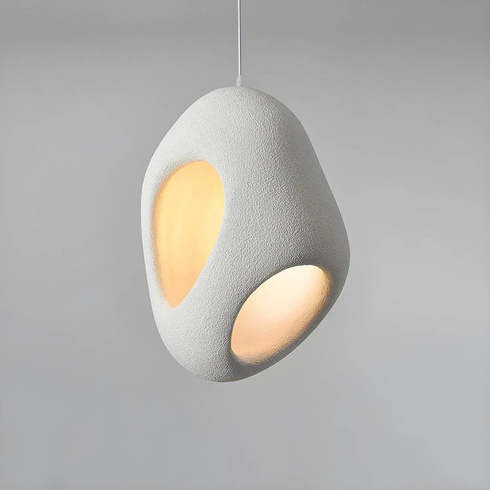 Wabi-Sabi Grey Hanging Lamp – Modern Pendant Light for Home Decor