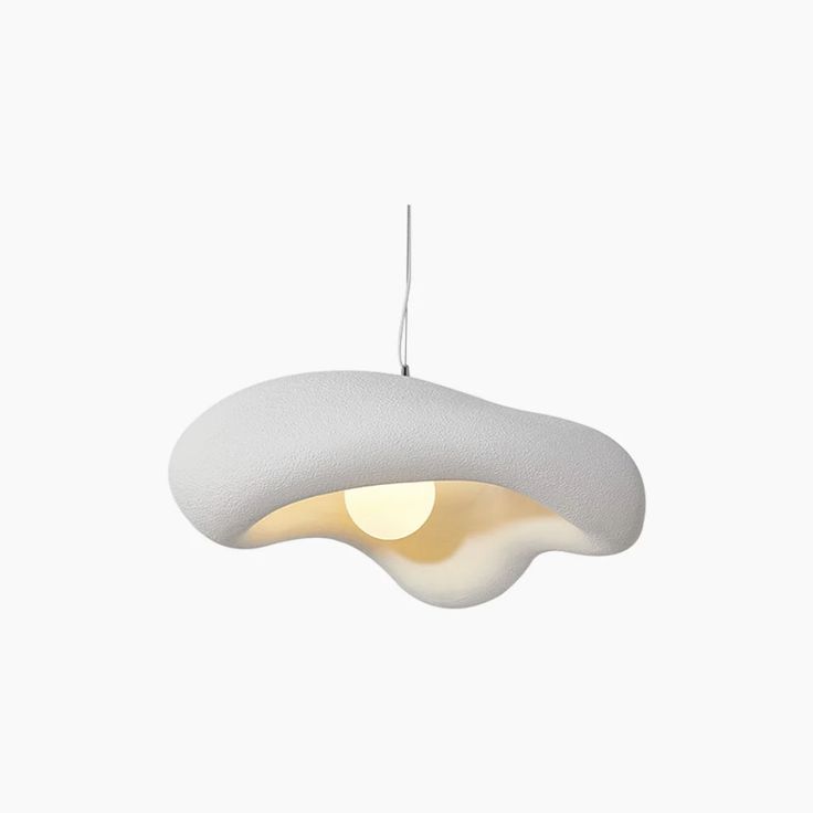 Modern Wabi-Sabi Flower Pendant Light β Nordic Style Hanging Lamp (White)