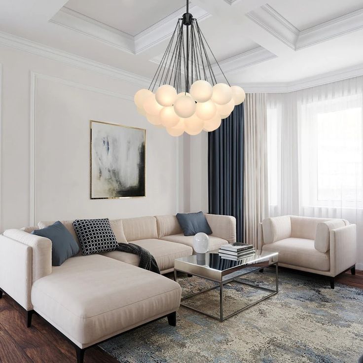 Nordic Bubble Modern Frozen Glass Ball Chandelier