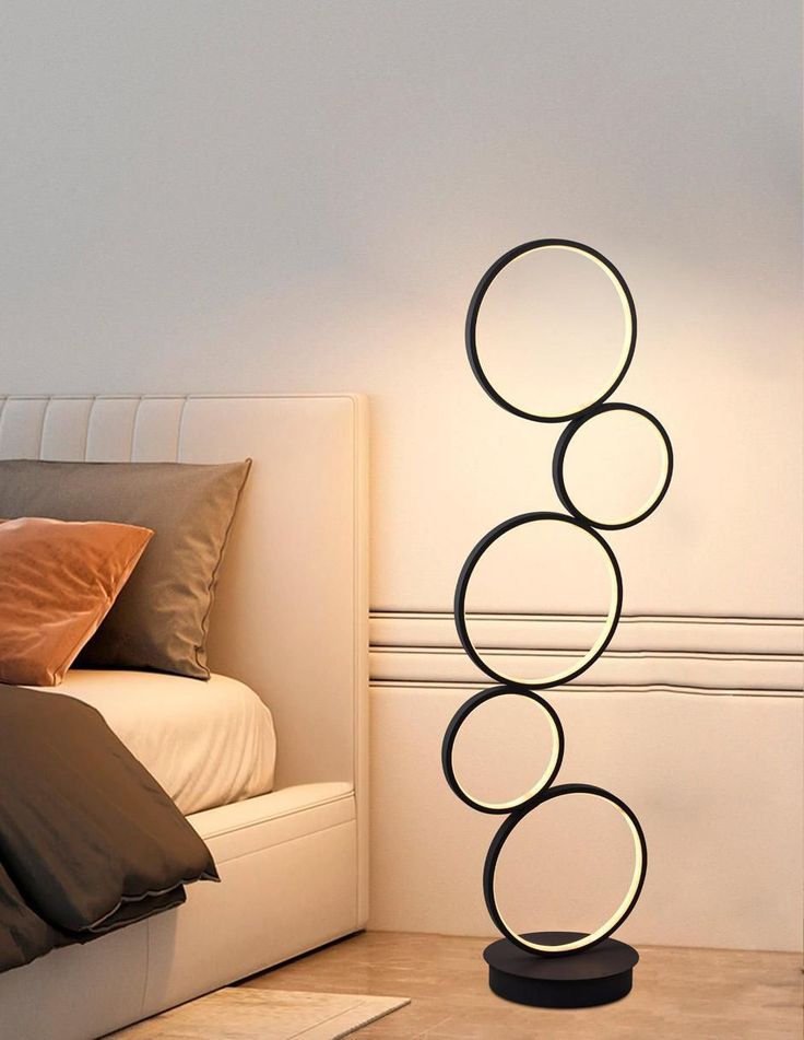 Modern Ring Touch LED Floor Lamp – Minimalist Smart Ambience Light