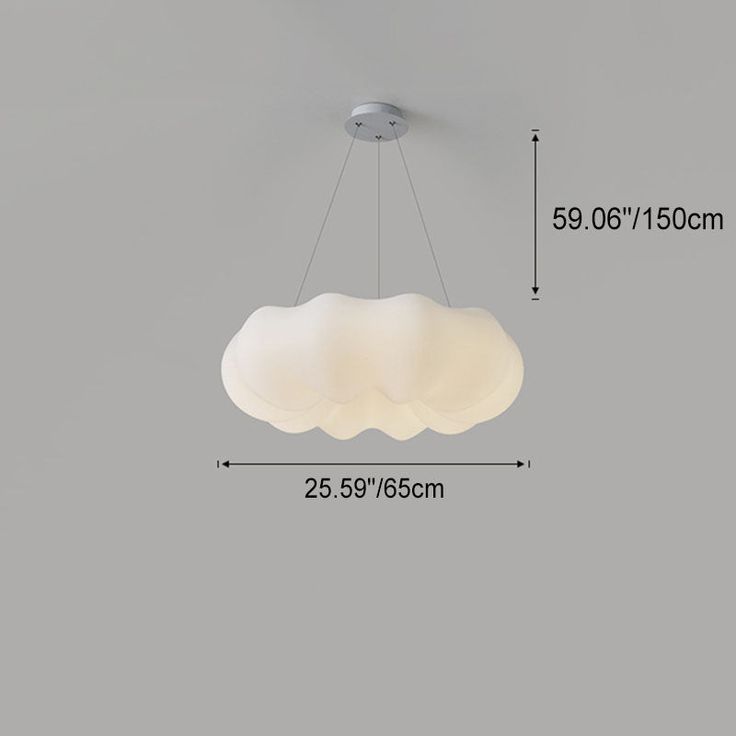 Nordic Cloud LED Chandelier β Pumpkin Shape Light for Bedroom, Dining & Living Room 65 C.M