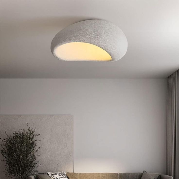 Wabi-Sabi Style Ceiling Light – Japanese Flush Mount Light Fixture for Bedroom, Kitchen, or Hallway