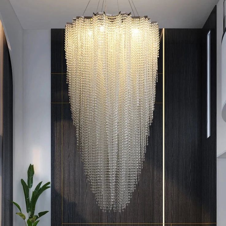 Luxury Postmodern Crystal Chandelier – Adjustable LED Duplex Living Room & Villa Lighting 150×80 C.M