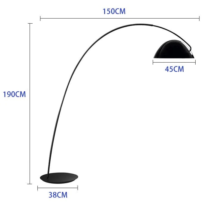 Modern Adjustable Swivel Floor Lamp – High Pole Black Standing Light for Living Room & Bedroom