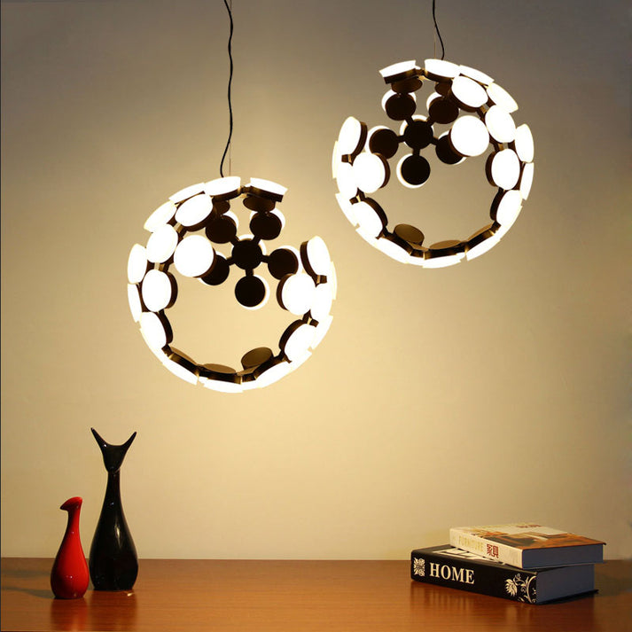 Lunar Ring LED Chandelier – Abstract Floating Light 80 C.M