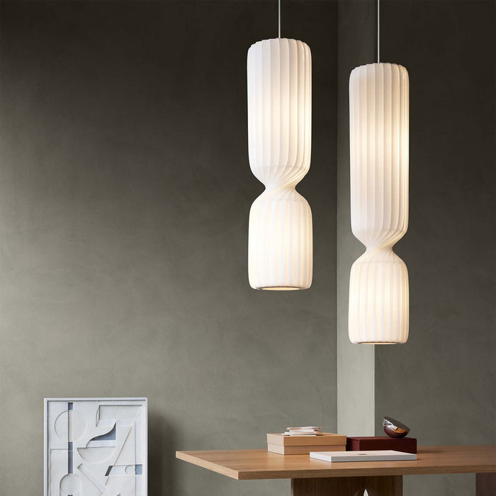 Modern Nordic Twist Pendant Light – Vertical Ripple Design ( Single Pieces)