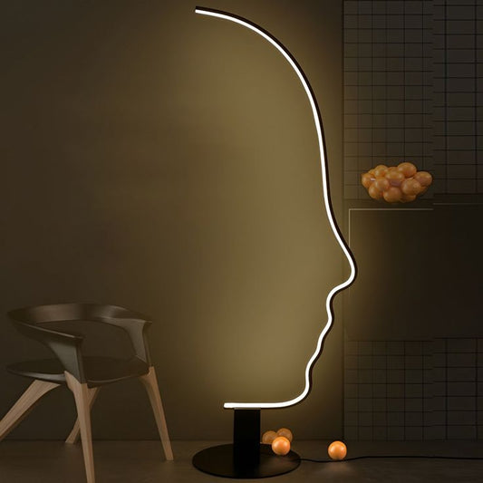 Art Face LED Floor Lamp – Sculptural Lighting for Modern Spaces