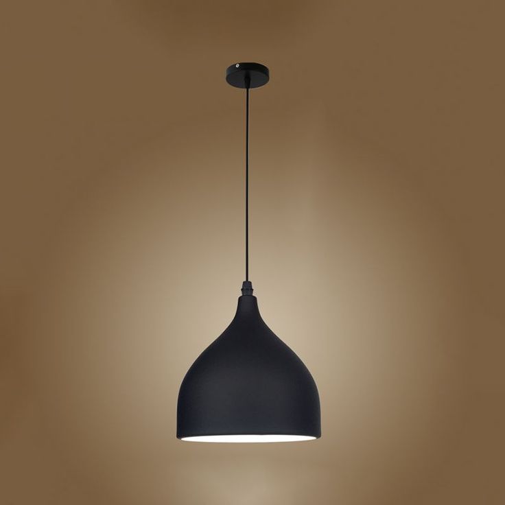 Black and Orange Metal Hanging Light – Modern Ceiling Lamp
