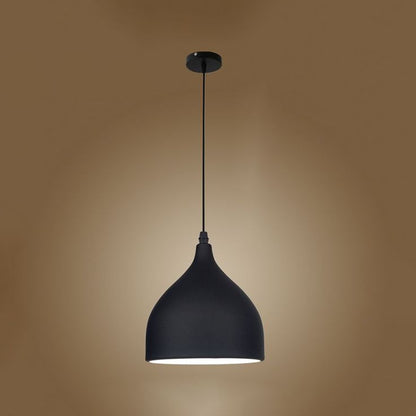 Black and Orange Metal Hanging Light – Modern Ceiling Lamp