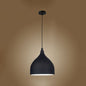 Black and Orange Metal Hanging Light – Modern Ceiling Lamp