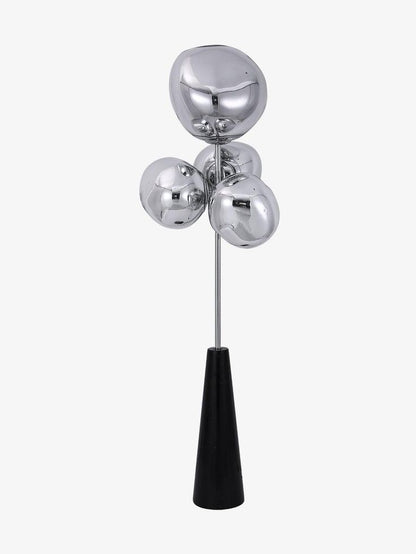 Lava Column Floor Lamp – Smoke Gray & Black Elegance