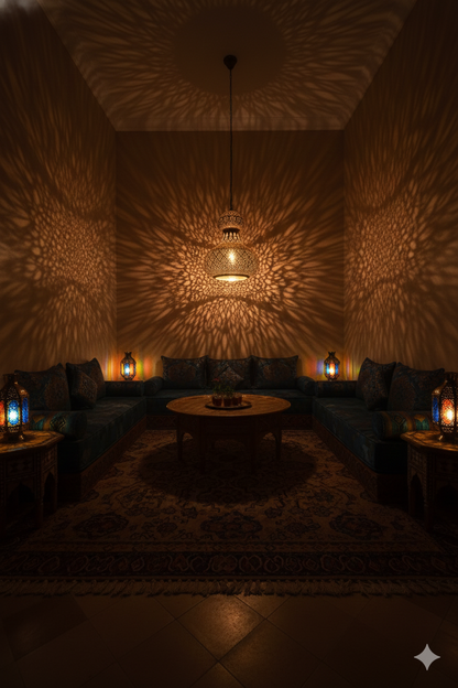 Moroccan Brass Pendant Light – Brass Islamic Hanging Lamp