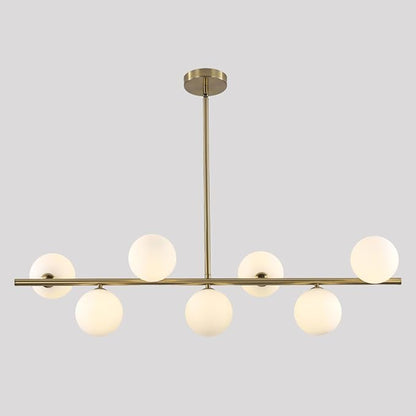 Brushed Brass Gold Sputnik Chandelier - 7-Light Mid-Century Modern Pendant Light