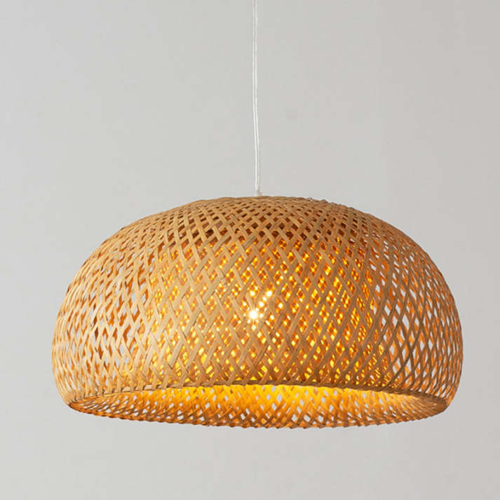 Wicker Pendant Lighting Bird's Nest Shape Lamp Shade