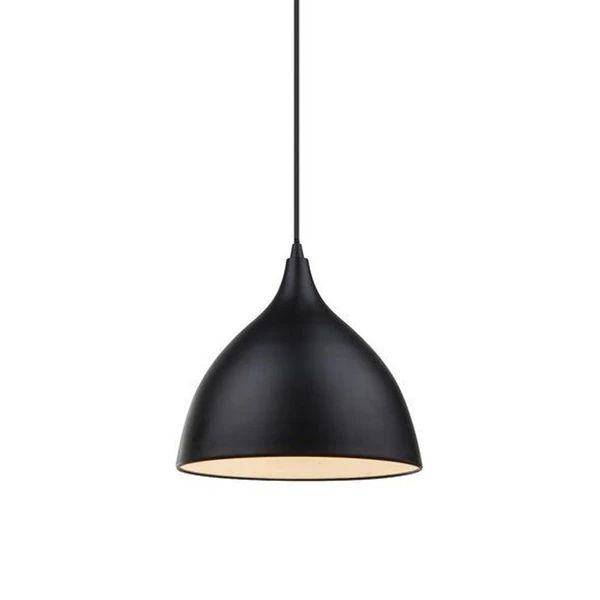Black and Orange Metal Hanging Light – Modern Ceiling Lamp