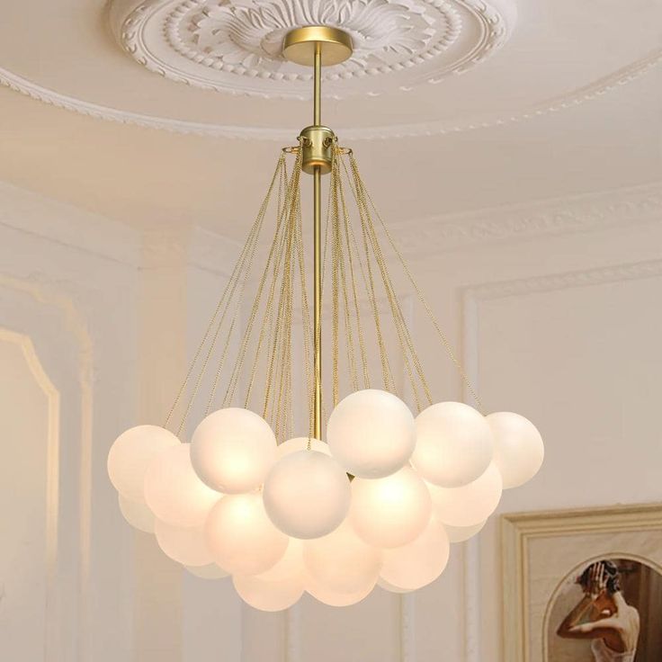 Nordic Bubble Modern Frozen Glass Ball Chandelier