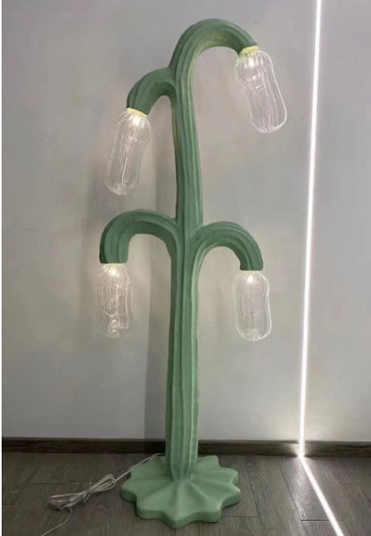 Cactus Floor Lamp – Green Resin Artistic Statement Light,Indoor Decorative Lighting