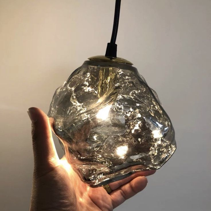 Simple & Creative Ice Cube Lava Chandelier – Adjustable LED Pendant Light 30 C.M