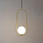 OBI Opal Glass with Brass Gold Metal Single Pendant Light