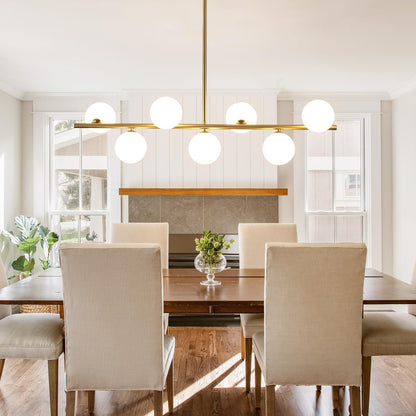 Brushed Brass Gold Sputnik Chandelier - 7-Light Mid-Century Modern Pendant Light