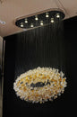 Customized Stone Crystal LED Chandelier – Modern Luxury Pendant Light 80 C.M