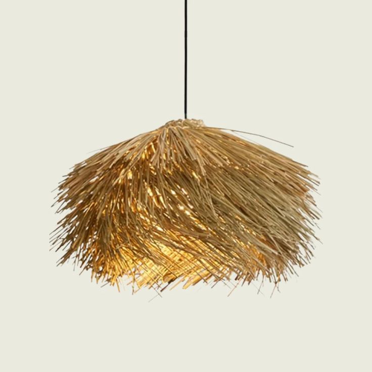 Handmade Rattan Bamboo Pendant Light – Modern Tropical Ceiling Lamp for Kitchen Island & Dining Room 50 C.M